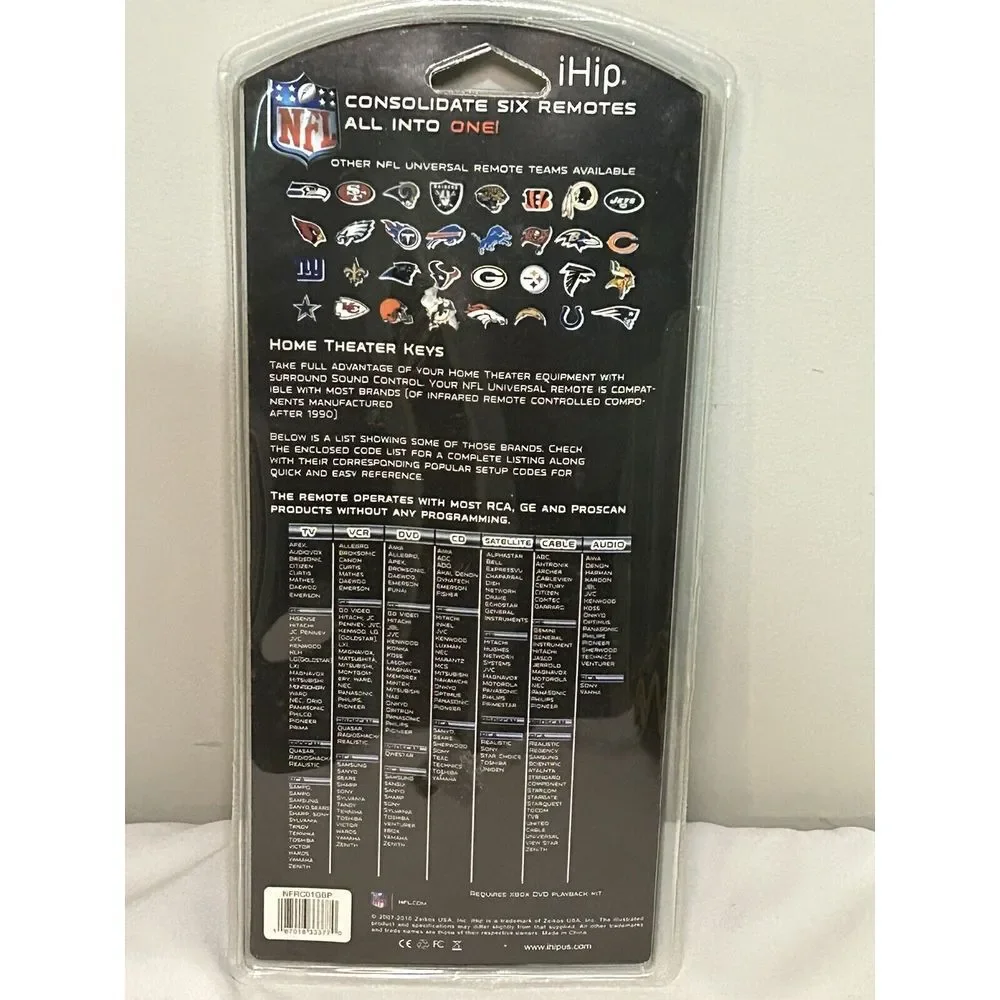 IHIP GREEN BAY PACKERS UNIVERSAL TV REMOTE OFFICIALLY LICENSED NFL‎